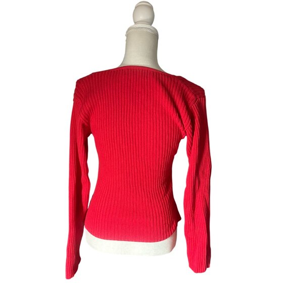 Musier Paris Clarisse Clara Cardigan sweater in red size 40 US 8 S M shrunken - Picture 7 of 14